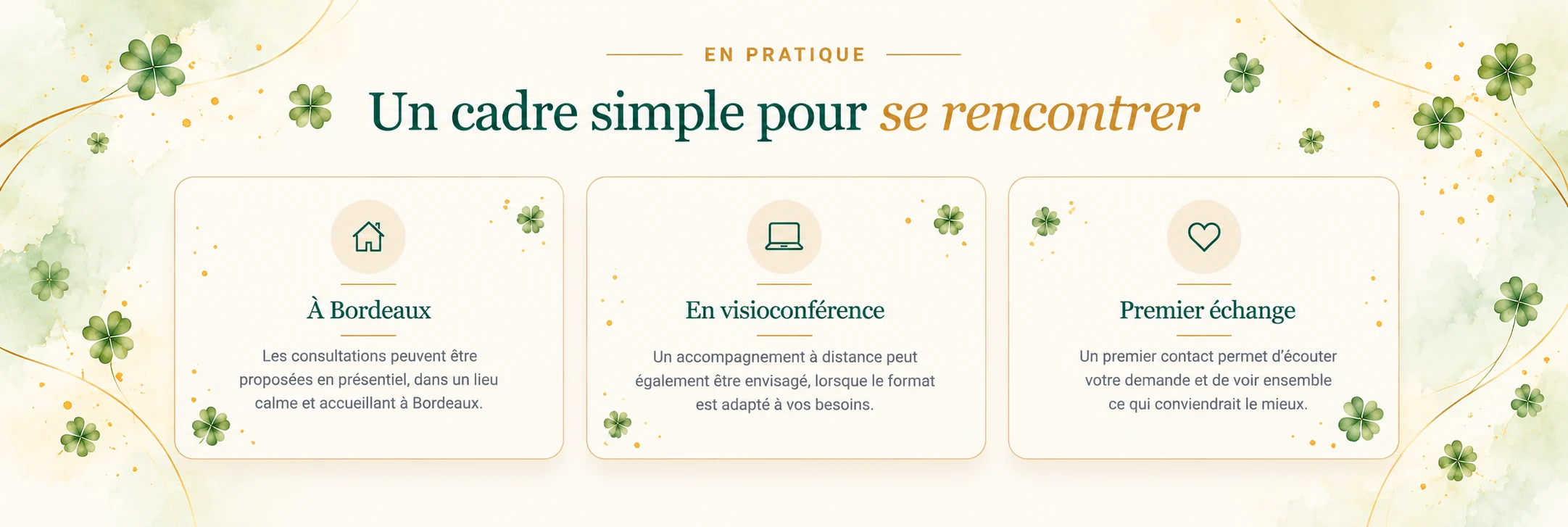 En pratique — Un cadre simple pour se rencontrer — Bordeaux, visioconférence et premier échange