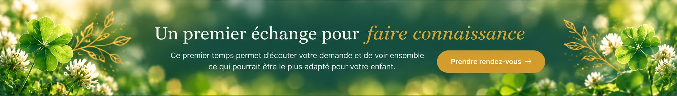 Un premier échange pour faire connaissance — Prendre rendez-vous