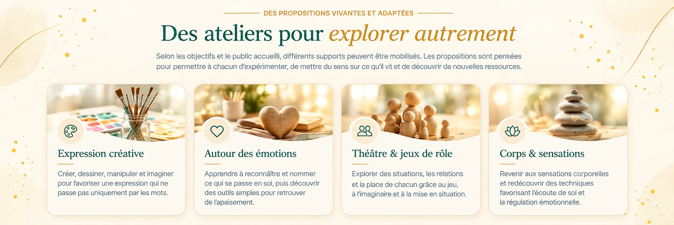 Des ateliers pour explorer autrement