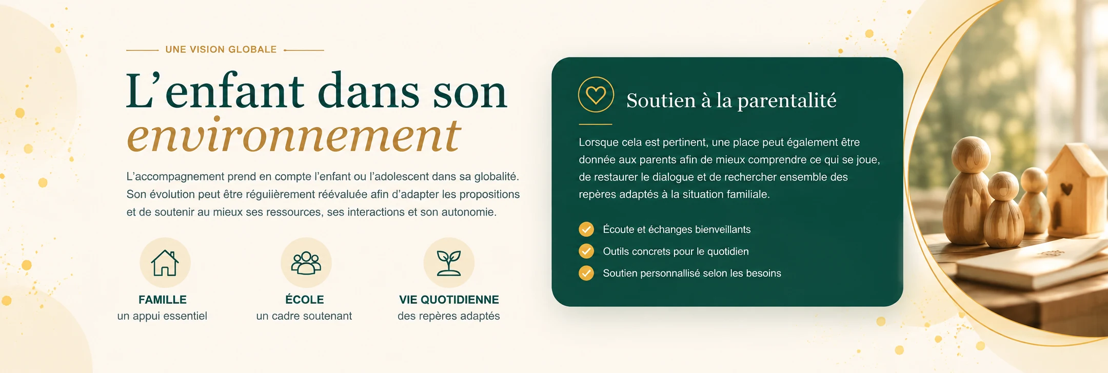 Une vision globale — L’enfant dans son environnement et soutien à la parentalité