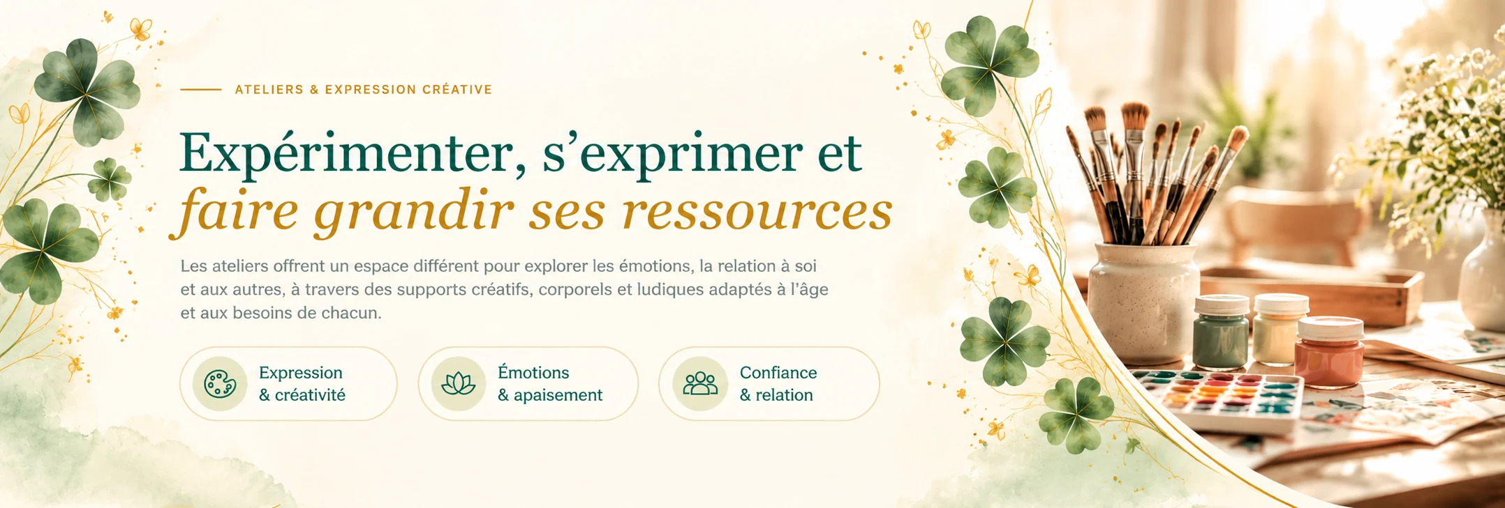 Ateliers et expression créative — Expérimenter, s’exprimer et faire grandir ses ressources